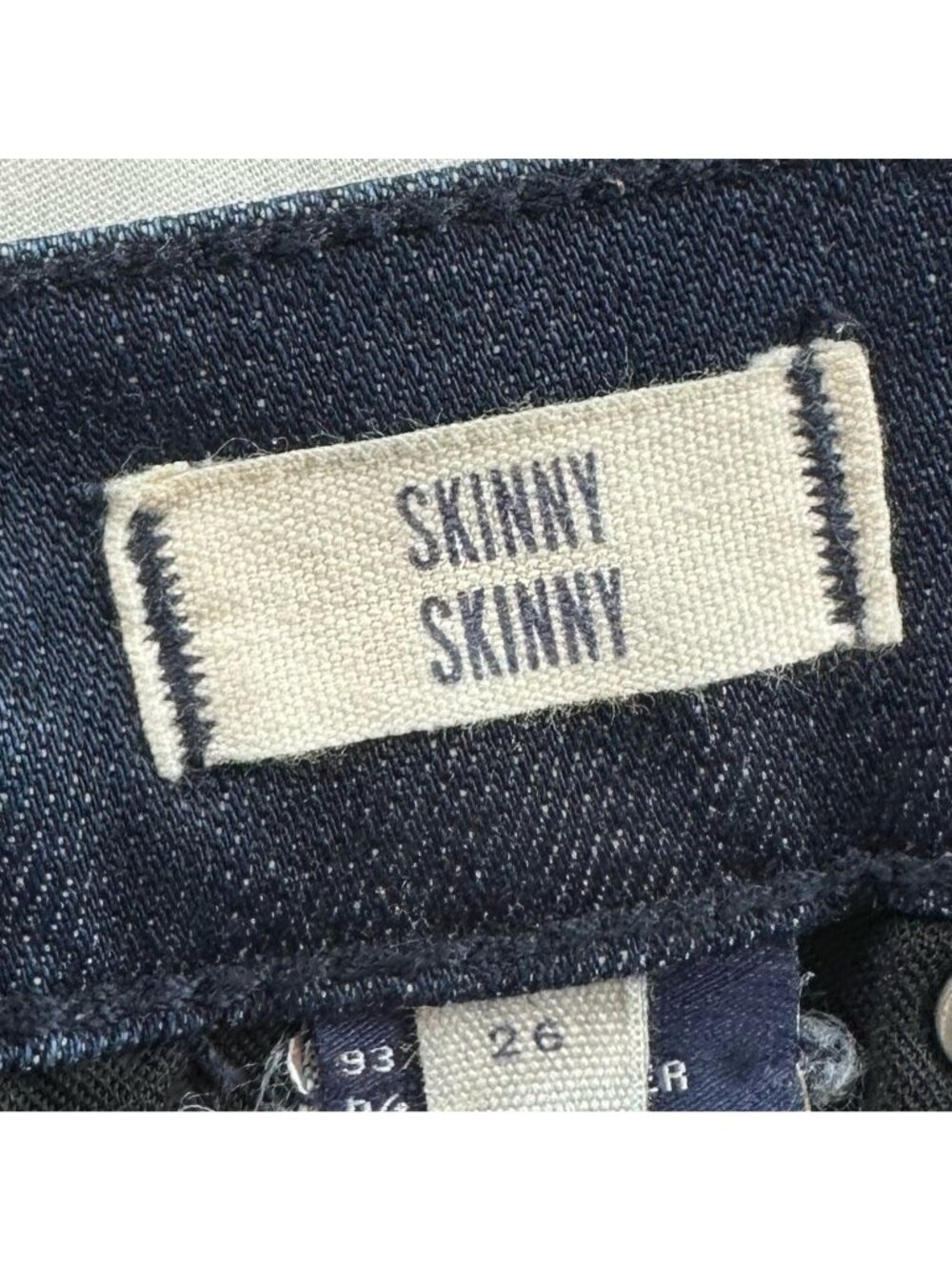 Madewell Skinny Skinny Ankle Zip Jeans Womens 26 Low Rise Stretch Dark Wash Blue - Picture 11 of 13